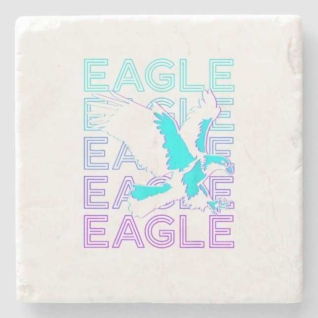 Porta-copo De Pedra Eagle Retro (Frente)