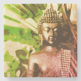 Porta-copo De Pedra Earthy Buddha Meditation Zen Decor