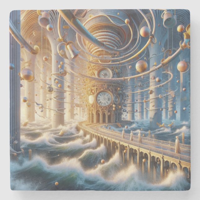 Porta-copo De Pedra Ecos de 73: O Labirinto do Oceano Cronos (Frente)