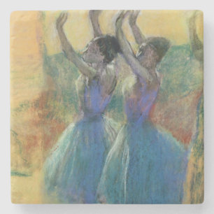 Porta-copo De Pedra Edgar Degas   dois dançarinos azuis