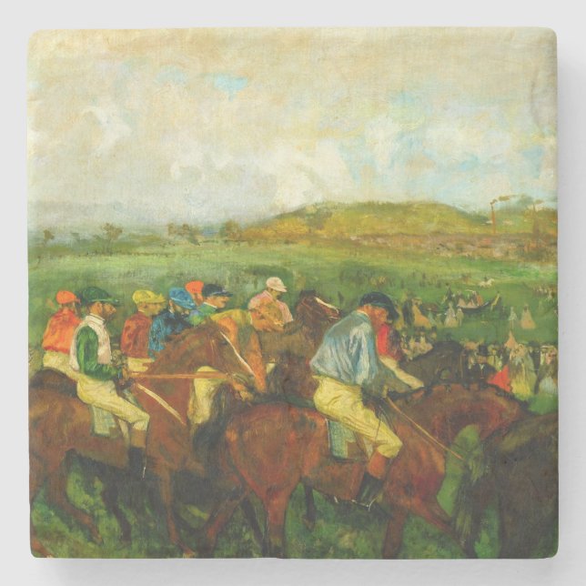 Porta-copo De Pedra Edgar Degas Horseback Riding (Frente)