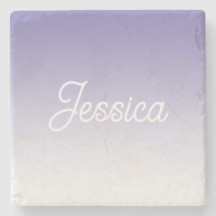 Porta-copo De Pedra (Editável) Cor Púrpura Leve e seu texto