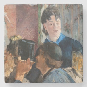 Porta-copo De Pedra Edouard Manet - garçonete servindo cerveja