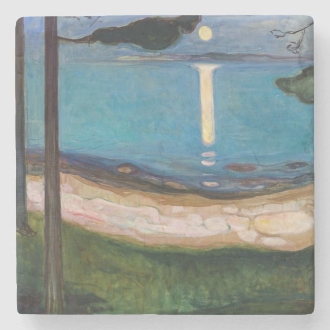 Porta-copo De Pedra Edvard Munch - Lua (Frente)