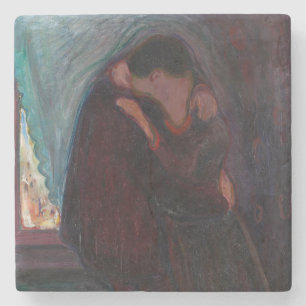Porta-copo De Pedra Edvard Munch - O Beijo