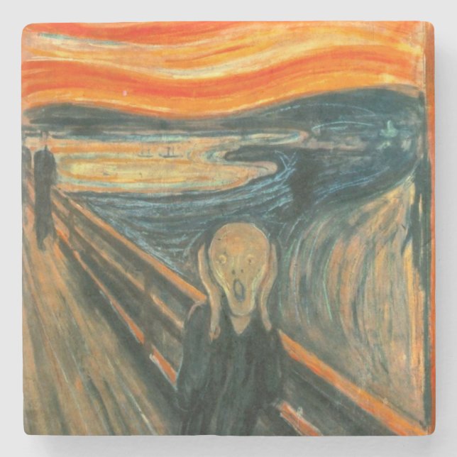 Porta-copo De Pedra EDVARD MUNCH - o gritar 1893 (Frente)
