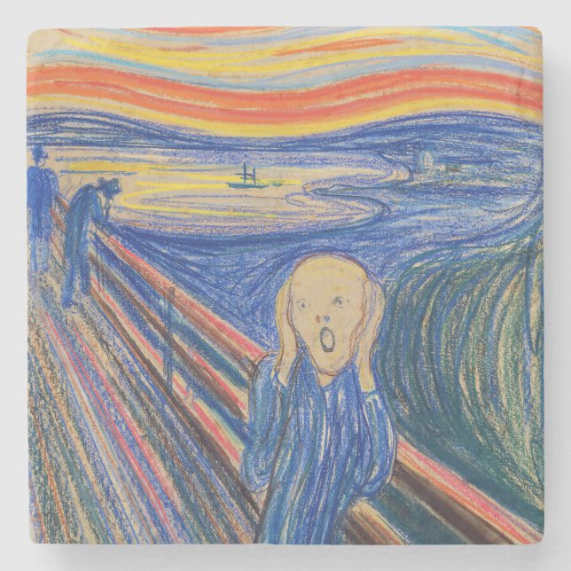 Porta-copo De Pedra Edvard Munch - O Gritar 1895 (Frente)