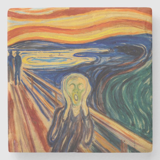 Porta-copo De Pedra Edvard Munch - O Gritar 1910 (Frente)