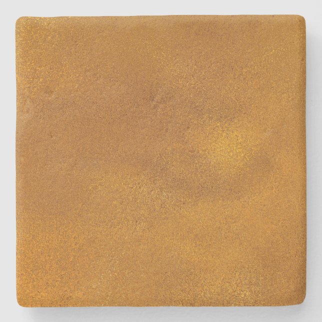 Porta-copo De Pedra Efeito Dourado (Frente)