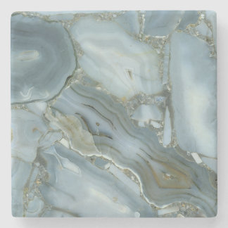 Porta-copo De Pedra Efeito Marble Azul.
