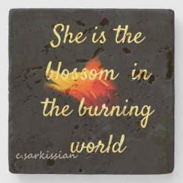 Porta-copo De Pedra Ela é o Blossom