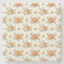 Elegant Autumn Pumpkin and Eucalyptus Watercolor 