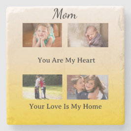 Porta-copo De Pedra Elegant Memory - Mom, Your Love is Home