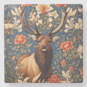 Porta-copo De Pedra Elegante Elk William Morris Inspirou Floral