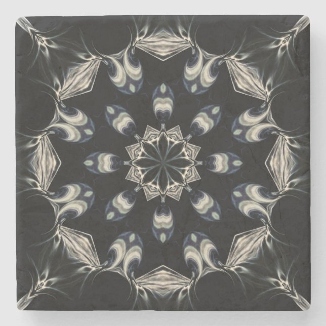 Porta-copo De Pedra Elegante Mandala (Frente)