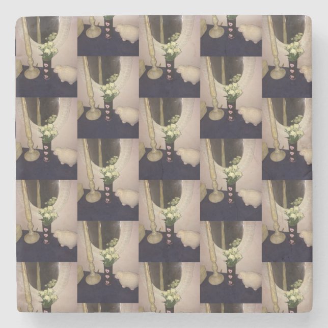 Porta-copo De Pedra Elegante Soiree (Frente)