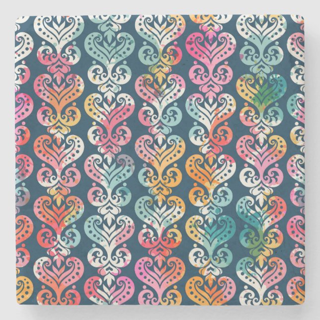 Porta-copo De Pedra Elementos decorativos, design de padrão versátil. (Frente)