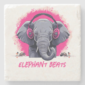 Porta-copo De Pedra Elephant Beats DJ
