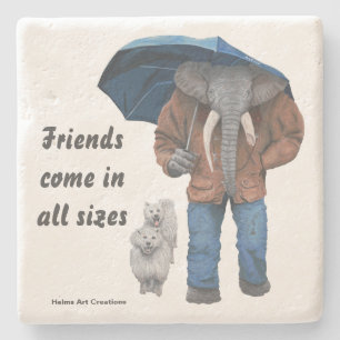Porta-copo De Pedra Elephant Man Walking Dogs Fantasy Stone Porta copo
