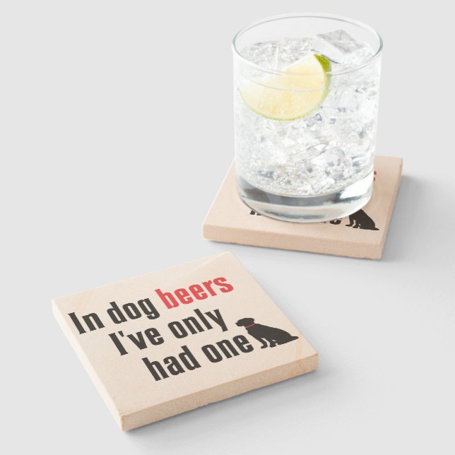 Porta-copo De Pedra Em Cervejas De Cães (Lateral)