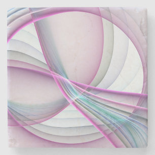 Porta-copo De Pedra Em Movimento, Arte Fractal Abstrata Colorida Moder