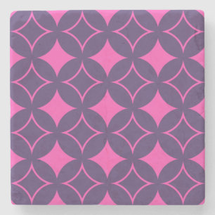 Porta-copo De Pedra Embarcação rosa e roxa