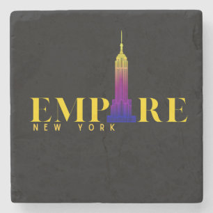 Porta-copo De Pedra Empire State Building-New York-Vibrant Dourado