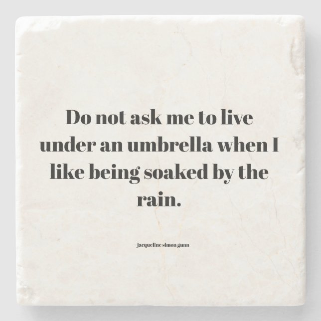 Porta-copo De Pedra Empowering quote (Frente)