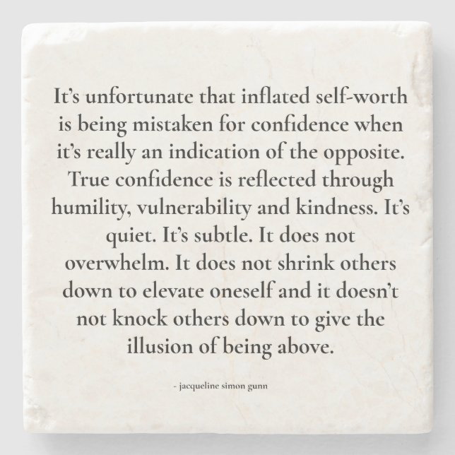 Porta-copo De Pedra Empowering quote (Frente)