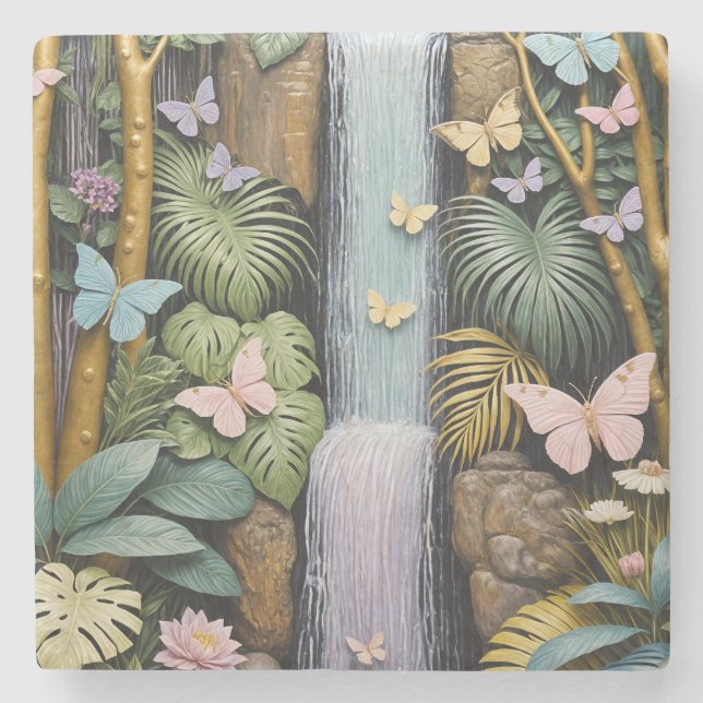 Porta-copo De Pedra Enchanted Falls Oasis (Frente)