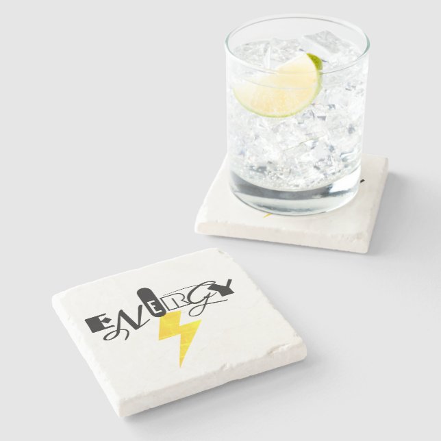 Porta-copo De Pedra Energia - Sinal de Trovão (Lateral)