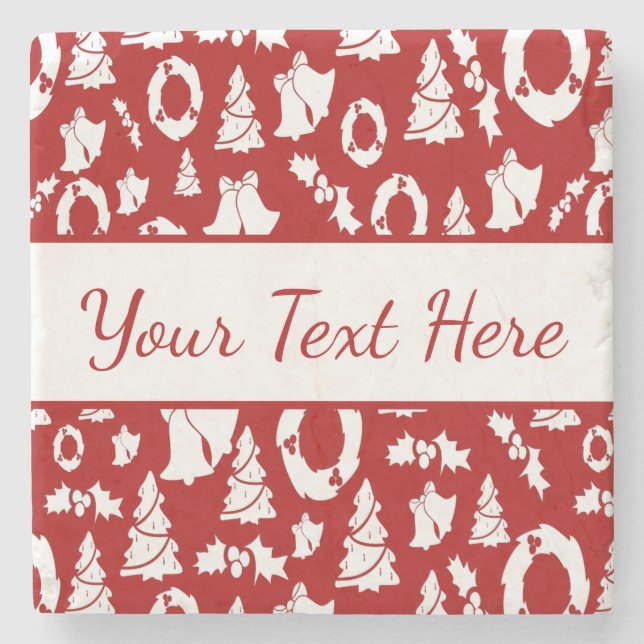 Porta-copo De Pedra Enfeites de natal (Frente)