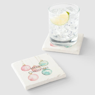 Porta-copo De Pedra Enfeites de natal Dourados Rosa Cor-de-rosa-branca