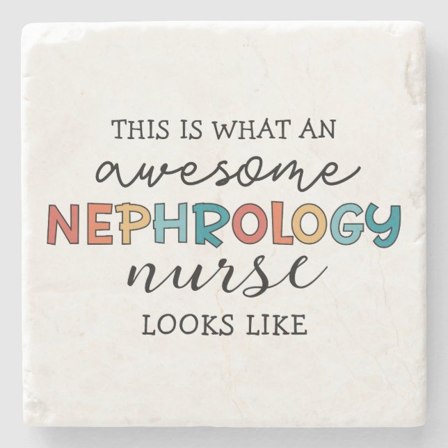 Porta-copo De Pedra Enfermeira Nefrologia Enfermeira Fantástica Apreci (Frente)