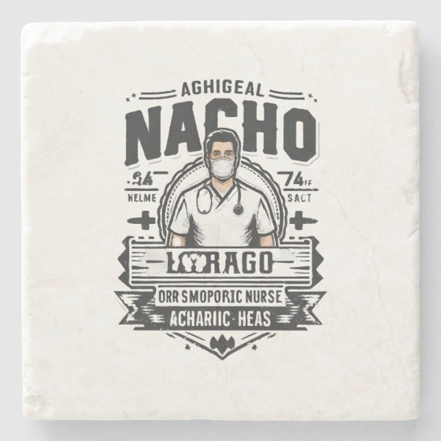 Porta-copo De Pedra Enfermeiro Ortopédico Médio Nacho (Frente)