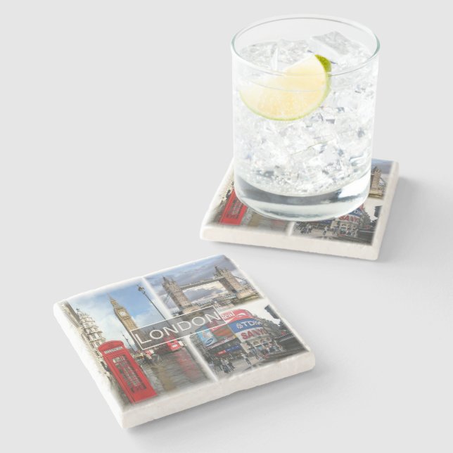 Porta-copo De Pedra ENG048 LONDRES, Inglaterra, Europa, (Lateral)