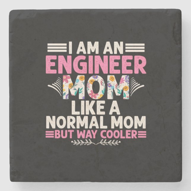 Porta-copo De Pedra Engenheiro Eu Sou Uma Mãe Engenheiro (Frente)