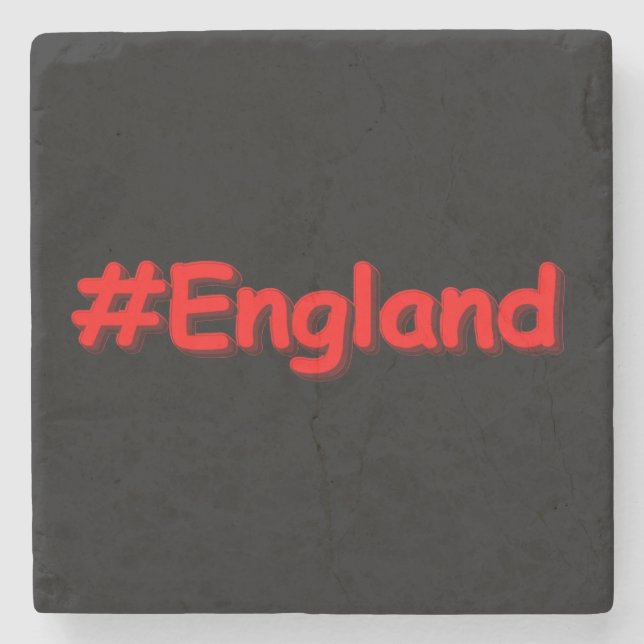 Porta-copo De Pedra "#England" Design. Comprar Agora (Frente)
