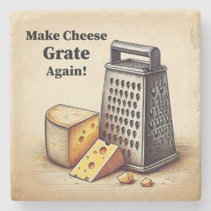 Porta-copo De Pedra Engraçado Amarelo Político