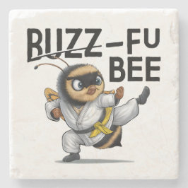 Porta-copo De Pedra Engraçado Buzz-Fu Bee Artes Marciais