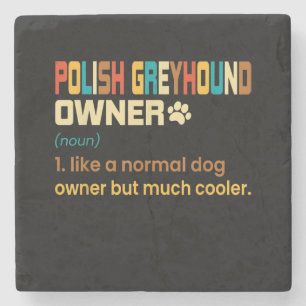 Porta-copo De Pedra Engraçado Galgo Polonês Vintage Retro Cachorro M