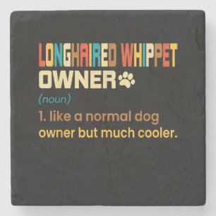 Porta-copo De Pedra Engraçado Whippet Vintage Retro Dog Mãe Pai
