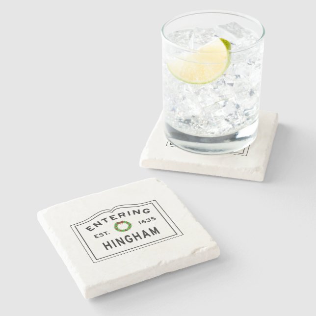 Porta-copo De Pedra Entrando em MÃES Hingham (Lateral)