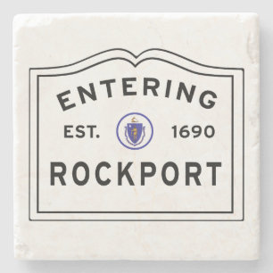 Porta-copo De Pedra Entrando em Rockport Massachusetts
