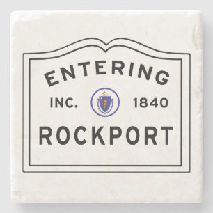 Porta-copo De Pedra Entrando em Rockport Massachusetts