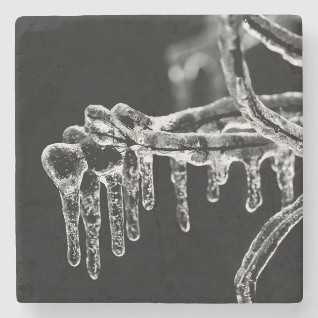 Porta-copo De Pedra entrar no inverno gelado (Frente)