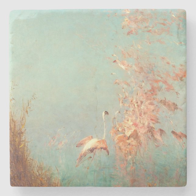 Porta-copo De Pedra Envol De Flamants Rosa, Etang De Vaccarès (Frente)
