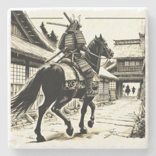 Porta-copo De Pedra Epic Samurai Rider Impressão de Arte de Manga