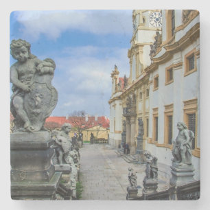 Porta-copo De Pedra Escadas com anjos de pedra em Loreto Praga
