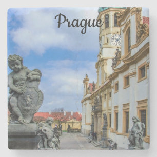 Porta-copo De Pedra Escadas com anjos de pedra na igreja de Loreto Pra